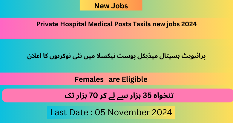 Private Hospital Medical Posts Taxila new jobs 2024